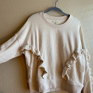 Mile(s) by Madewell Soft Oversized Ruffle Sweatshirt